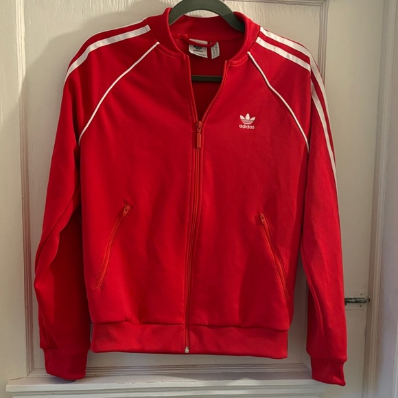 Adidas Red Tracksuit with White Accents - Picture 4 of 12